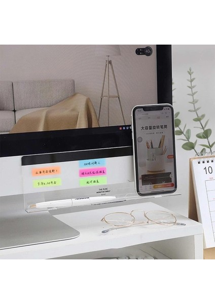 Alt Stil Yapışkan Notlar Pano Monitör Memo Burcu Şeffaf Mesaj Panosu Yuvası ile Telefon Standı Güçlü Yapışkanlı Çok Fonksiyonlu Stand Ofis (Yurt Dışından)