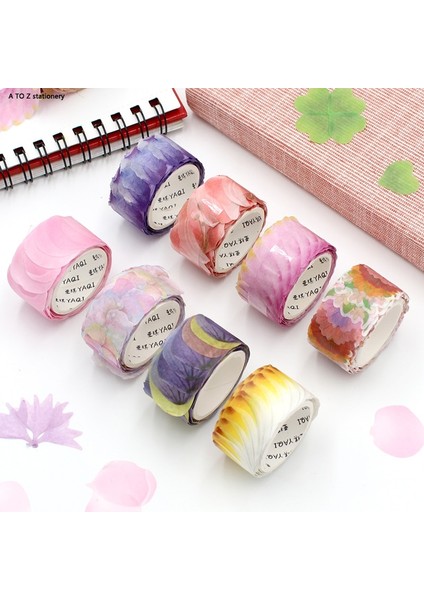 No.12 Tarzı Kawaii Sakura Çiçek Petal Washi Bant Dıy Sevimli Çıkartmalar Karalama Defteri Okul Ofis Malzemeleri Kırtasiye Bant Günlüğü Washi Bantlar Seti (Yurt Dışından)