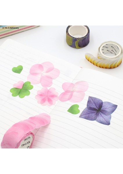 No.12 Tarzı Kawaii Sakura Çiçek Petal Washi Bant Dıy Sevimli Çıkartmalar Karalama Defteri Okul Ofis Malzemeleri Kırtasiye Bant Günlüğü Washi Bantlar Seti (Yurt Dışından)