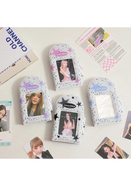Siyah Stil Mınkys Kawaii Sıçrama Mürekkep Yıldız Oto Kart Tutucu Idol Fotocard Albümü Fotoğraf Tutucu Yaratıcı Kırtasiye (Yurt Dışından) fiyatları