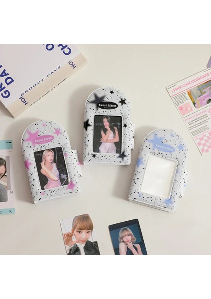 Siyah Stil Mınkys Kawaii Sıçrama Mürekkep Yıldız Oto Kart Tutucu Idol Fotocard Albümü Fotoğraf Tutucu Yaratıcı Kırtasiye (Yurt Dışından) modelleri