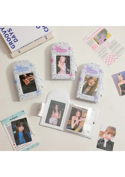 Siyah Stil Mınkys Kawaii Sıçrama Mürekkep Yıldız Oto Kart Tutucu Idol Fotocard Albümü Fotoğraf Tutucu Yaratıcı Kırtasiye (Yurt Dışından) indirimleri