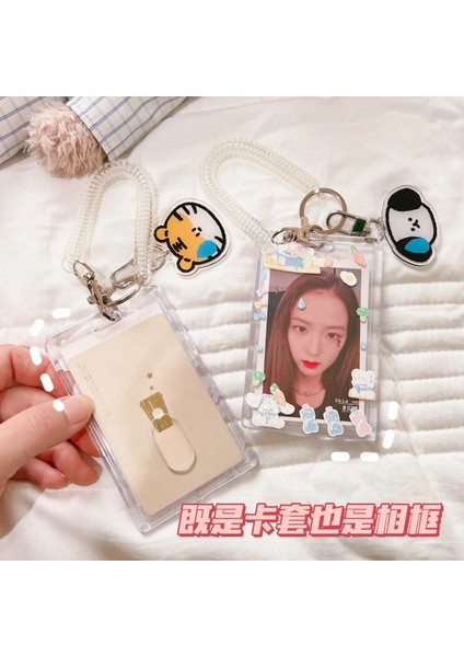 No.7 Tarzı Şeffaf Akrilik Fotocard Tutucu 4 Inç Kpop Albümü Fotocard Kawaii Otobüs Kartı Kimlik Tutucu Kolye Keychaool Kırtasiye (Yurt Dışından) fırsatları