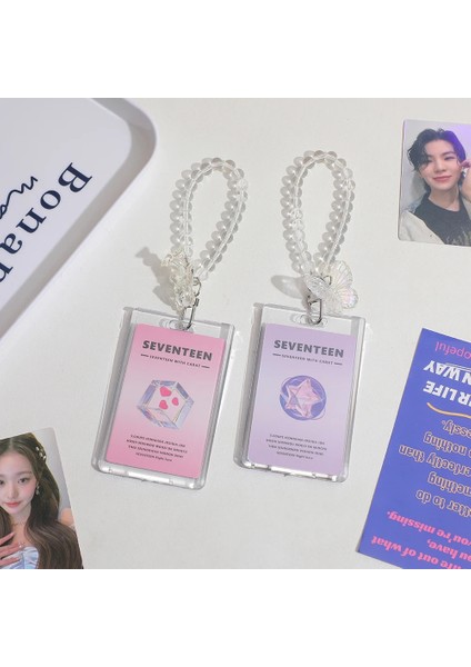 Ayı Tarzı Orijinal Tasarım Akrilik Şeffaf Kpop Fotoğraf Kartı Tutucu Idol Fotoğraf Koruyucu Kılıf Fotocard Tutucu Kawaii Kırtasiye (Yurt Dışından) modelleri