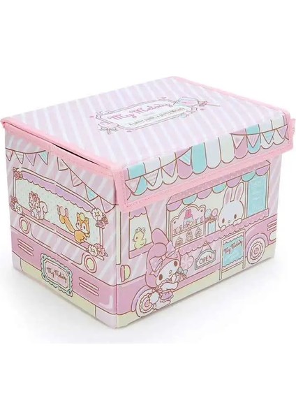 Melodi Tarzı Sanrio Karikatür Dokunmamış Katlanır Saklama Kutusu Melodi Cinnamoroll Masa Üstü Organiser Kutusu Karikatür Kırtasiye Muhtelif Depolama Malzemeleri (Yurt Dışından)