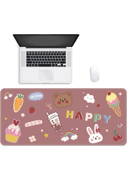 I-800X300X2MM Stili Ins Tarzı Sevimli Pembe Gezegen Tavşan Mouse Pad Oyun Büyük Süper Kawaii Bilgisayar Mat Kaymaz Klavye Pedi Ev Ofis Masaüstü Mat (Yurt Dışından)