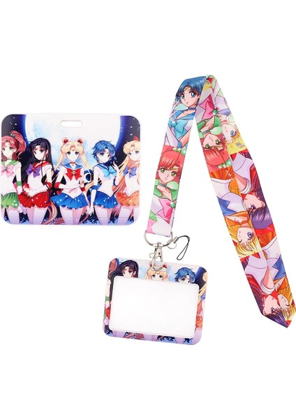 No.8 Stili Ransitute R2292 Kordon Yatay Yön Kımlık Rozeti Tutucu Animasyon Spor Salonu Cep Telefonu Askıları USB Rozet Tutucu Dıy Asmak Halat (Yurt Dışından)