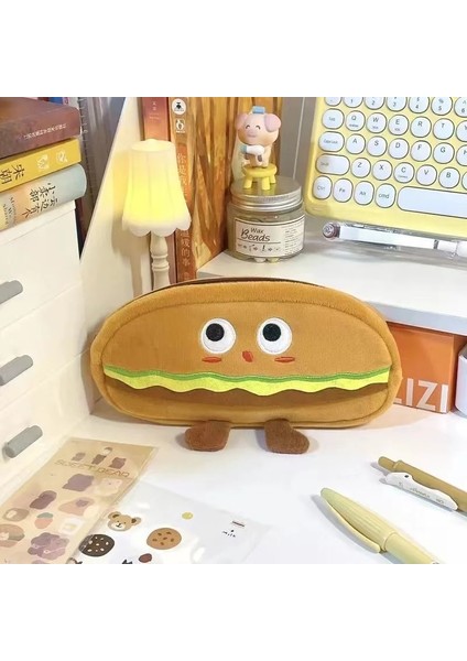 Bifeng Shop No.2 Tarzı Hamburger Kalem Kutusu Kore Sevimli Karikatür Öğrenci Kırtasiye Taşınabilir Kozmetik Çantası Saklama Çantası Kawaii Kalem Kutusu Okula Dönüş (Yurt Dışından)