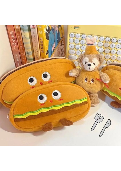 Bifeng Shop No.2 Tarzı Hamburger Kalem Kutusu Kore Sevimli Karikatür Öğrenci Kırtasiye Taşınabilir Kozmetik Çantası Saklama Çantası Kawaii Kalem Kutusu Okula Dönüş (Yurt Dışından)