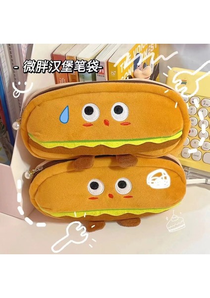 Bifeng Shop No.2 Tarzı Hamburger Kalem Kutusu Kore Sevimli Karikatür Öğrenci Kırtasiye Taşınabilir Kozmetik Çantası Saklama Çantası Kawaii Kalem Kutusu Okula Dönüş (Yurt Dışından)