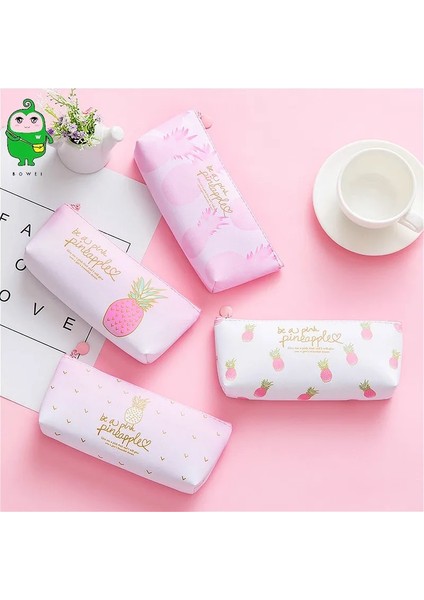 NO.280 Tarzı Yeni Tuval Meyve Ananas Kalem Kutusu Kız Kırtasiye Kawaii Kalem Çantası Okul Ofis Malzemeleri Öğrenciler Hediyeler (Yurt Dışından) indirimleri