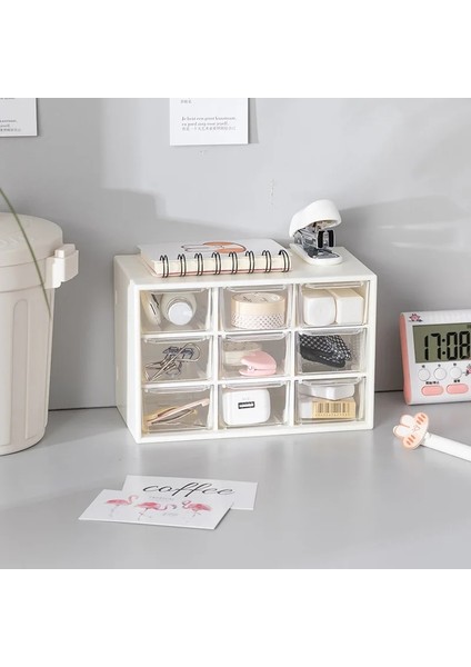 Gri Tarzı Masaüstü Mini Çekmece Saklama Kutusu Organizatör Kawaii Kırtasiye Takı Kozmetik Muhtelif Saklama Kutusu Izgaraları Çekmece Masa Düzenleyici (Yurt Dışından) fiyatları