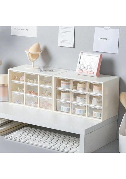 Gri Tarzı Masaüstü Mini Çekmece Saklama Kutusu Organizatör Kawaii Kırtasiye Takı Kozmetik Muhtelif Saklama Kutusu Izgaraları Çekmece Masa Düzenleyici (Yurt Dışından) modelleri