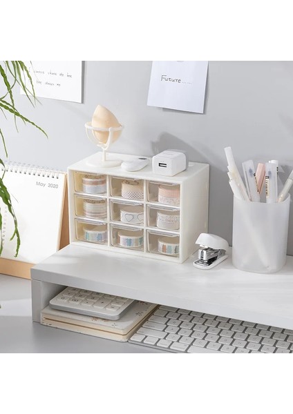 Gri Tarzı Masaüstü Mini Çekmece Saklama Kutusu Organizatör Kawaii Kırtasiye Takı Kozmetik Muhtelif Saklama Kutusu Izgaraları Çekmece Masa Düzenleyici (Yurt Dışından) indirimleri