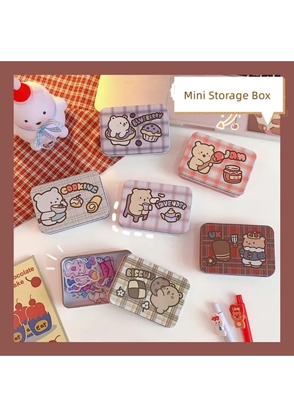 No.6 Stili Ins Kore Yara Bandı Saklama Kutusu Sevimli Karikatür Ayı Tavşan Saç Tokası Maskeleme Bandı Yara Bandı Saklama Çantası Mini Kırtasiye Malzemesi Saklama Kutusu (Yurt Dışından) modelleri