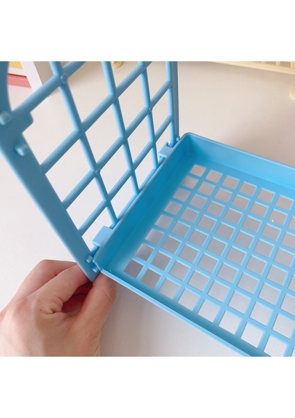 Sarı Stil Sevimli 2 Katmanlı Kozmetik Fırça Kalem Depolama Rafı Basit Masaüstü Kırtasiye Organizatör Raf Basit Dıy Katlanır El Yapımı Raf (Yurt Dışından) indirimleri