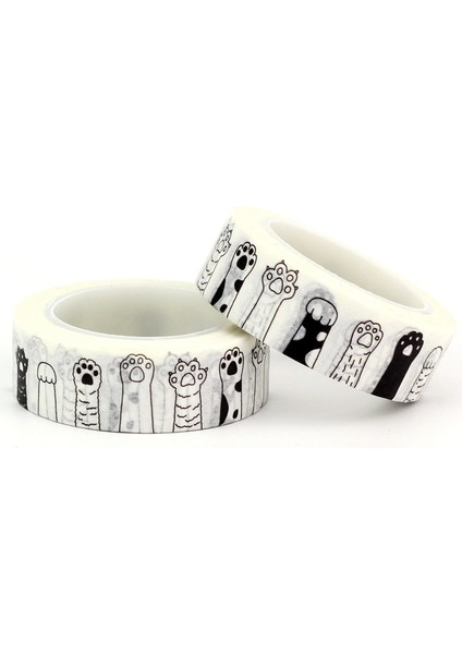 Tek Boynuzlu At Tarzı 1x Siyah ve Beyaz Japon Washi Bant Dekoratif Kağıt Bant Dıy Karalama Defteri Kağıdı Fotoğraf Albümü Yapışkanlı Maskeleme Bandı Seti (Yurt Dışından) fiyatları