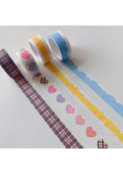1 Adet C Tarzı 15MM * 300CM Ins Yıldızlı Gökyüzü Bulutlar Aşk Washi Bant Kombinasyonu Tatlı Sevimli Dekoratif Dıy Malzeme Sticker Okul Malzemeleri (Yurt Dışından)
