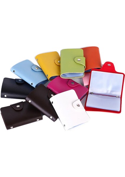 Stil 2 Gül Kırmızı Stili 1 Adet Pu Fonksiyonu 24 Bit Kredi Kartı Tutucu Düz Renk Kart Kılıfı Iş Kımlık Kartı Organizatör Taşınabilir Erkek Kadın Cüzdan Malzemeleri (Yurt Dışından) modelleri