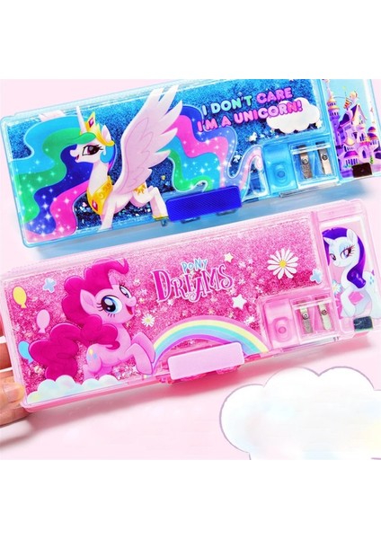 Piornik Stili Kalem Kutusu Quicksand Şifre Kalem Kutuları Unicorn Estuches Escolares Çok Fonksiyonlu Trousse Scolaire Kırtasiye Kalem Kutuları Sevimli (Yurt Dışından) indirimleri