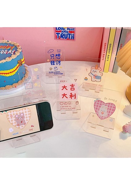 D Tarzı Sevimli Akrilik Taşınabilir Cep Telefonu Tutucu Tablet Pc Tutucu Mini Masaüstü Standı Akıllı Telefon Desteği Telefon Girp Ofis Kırtasiye (Yurt Dışından) modelleri