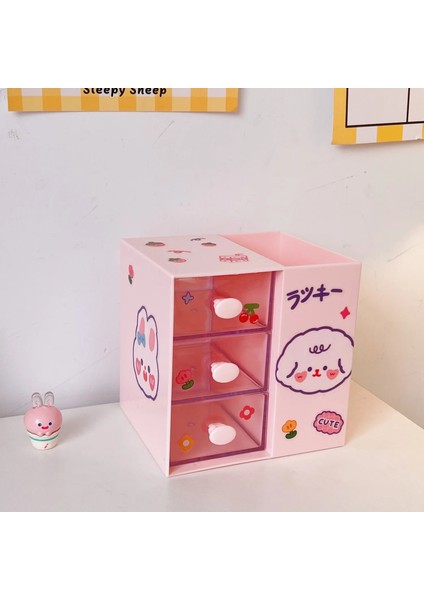 Altı Tarzı Karikatür Kalem Tutucu Sevimli Kız Kalp Moda Ins Tarzı Çocuk Öğrenci Kırtasiye Kutusu Masaüstü Çok Fonksiyonlu Saklama Kutusu (Yurt Dışından)