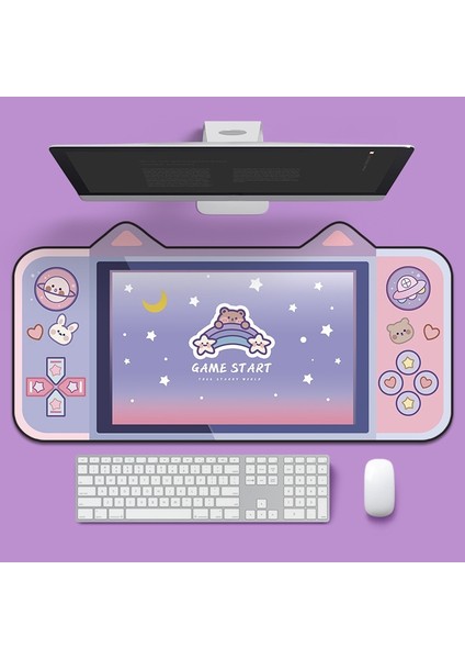 No.4 Stili Sevimli Kedi Kulak Büyük Mouse Pad Bilgisayar Klavye Sümen Büyük Oyun Mousepad Karikatür Kawaii Oyun Mouse Pad Dizüstü Aksesuarları (Yurt Dışından) fiyatları