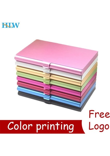 Siyah Stil Lazer Kazınmış Logo Kartvizit Kutusu Paslanmaz Çelik Alüminyum Tutucu Metal Kutu Kapağı Kredi Kartvizitlik Kart Cüzdanı (Yurt Dışından) fiyatları