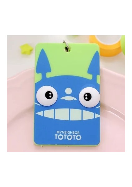 Totoro Stili Pvc Rozet Tutucu ve Aksesuarları Kimlik Kartı Sahibi Kredi Kartı Otobüs Kartı Kılıfı Karikatür Panda Kırtasiye (Yurt Dışından)