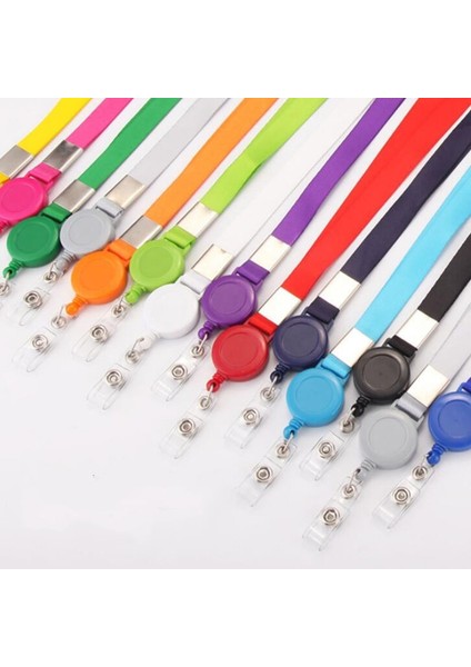 No 2 Tarzı 1 Adet Çeşitli Renkler Geri Çekilebilir Kordon Boyun Askısı Rozet Tutucu Kredi Kartı Kimlik Sahipleri Isim Kartı Rozet Klip Ofis Malzemeleri (Yurt Dışından) fiyatları