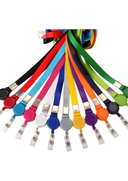No 2 Tarzı 1 Adet Çeşitli Renkler Geri Çekilebilir Kordon Boyun Askısı Rozet Tutucu Kredi Kartı Kimlik Sahipleri Isim Kartı Rozet Klip Ofis Malzemeleri (Yurt Dışından) modelleri