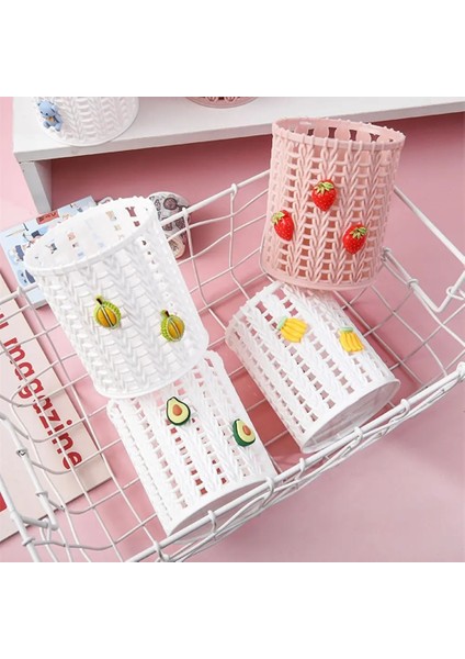 Stil-2 Stili Yaratıcı Taklit Asma Kalem Tutucu Karikatür Meyve Hayvanlar Tarzı Kalem Tutucu Masaüstü Makyaj Fırça Kırtasiye Depolama Organizatör (Yurt Dışından) modelleri