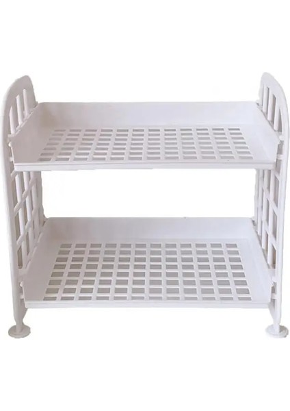 Beyaz Stil Kawaii Macaron Minimalist Masa Masaüstü Organizatör Depolama Rafı Öğrenci Yurdu Katlanır Içi Boş Raf Cilt Bakımı Depolama Rafı (Yurt Dışından)