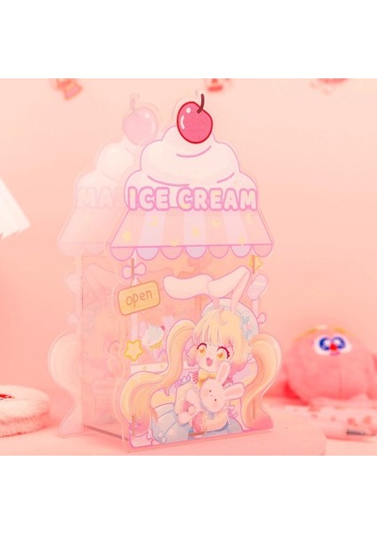 A12 Tarzı Kawaii Sanrio Akrilik Kalemlik Anime Cartooamoroll Mymelody Kuromi Öğrenci Kırtasiye Malzemesi Saklama Kutusu Masaüstü Enkaz Depolama (Yurt Dışından)