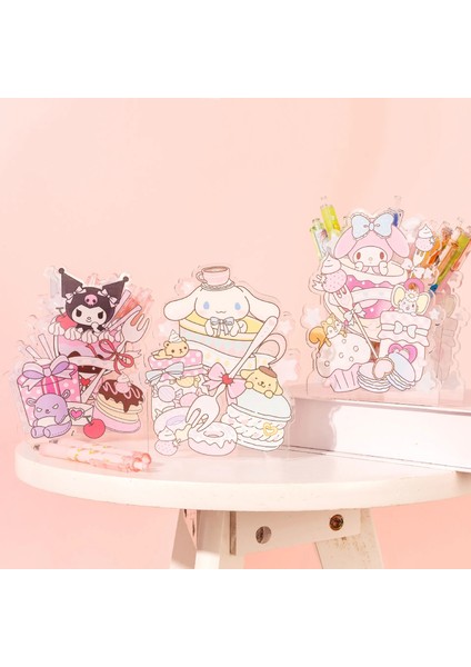 A12 Tarzı Kawaii Sanrio Akrilik Kalemlik Anime Cartooamoroll Mymelody Kuromi Öğrenci Kırtasiye Malzemesi Saklama Kutusu Masaüstü Enkaz Depolama (Yurt Dışından) fiyatları