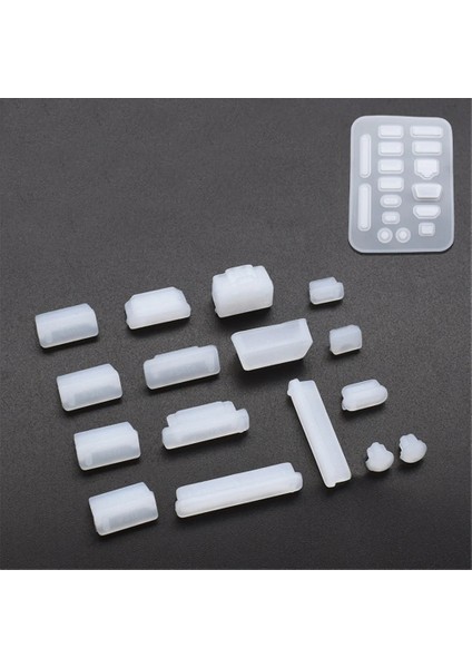 Beyaz Stil Anti-Toz Fiş Dizüstü Toz Geçirmez Stoper Dizüstü Evrensel USB Toz Fişleri Masa Seti Bilgisayar Dizüstü Silikon Arayüz Kapağı (Yurt Dışından)