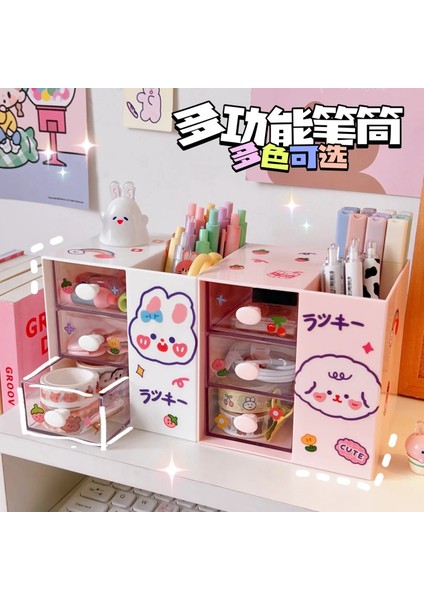 Altı Tarzı Karikatür Kalem Tutucu Sevimli Kız Kalp Moda Ins Tarzı Çocuk Öğrenci Kırtasiye Kutusu Masaüstü Çok Fonksiyonlu Saklama Kutusu (Yurt Dışından) indirimleri