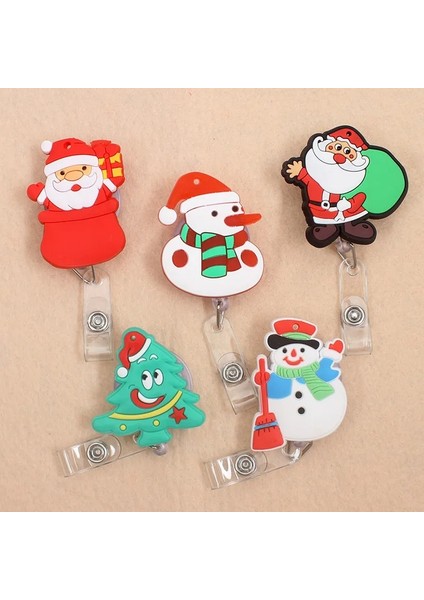 No.22 Tarzı Yeni Sevimli Noel Ağacı Noel Baba Geri Çekilebilir Çekme Rozeti Makara Kımlığı Ipi Isim Etiketi Kart Rozet Tutucu Çocuklar Için Makaralar (Yurt Dışından) modelleri