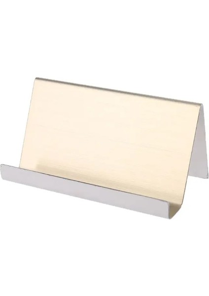 Altın Tarzı Paslanmaz Çelik Işletme Adı Kart Tutucu Ekran Standı Raf Masaüstü Organizatör L29K (Gül Altın) (Yurt Dışından)