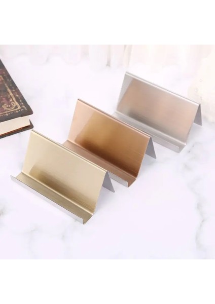 Altın Tarzı Paslanmaz Çelik Işletme Adı Kart Tutucu Ekran Standı Raf Masaüstü Organizatör L29K (Gül Altın) (Yurt Dışından) fırsatları