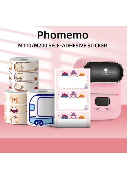 Adı 40X15MM Stili Phomemo Adı Desen Serisi Kendinden Yapışkanlı Etiketler Phomemo Etiket Yazıcı Için Kağıt Termal Etiket Yazdırılabilir Kağıt Rulo (Yurt Dışından)