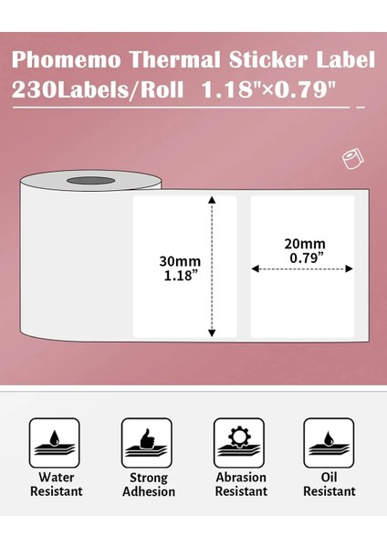 Adı 40X15MM Stili Phomemo Adı Desen Serisi Kendinden Yapışkanlı Etiketler Phomemo Etiket Yazıcı Için Kağıt Termal Etiket Yazdırılabilir Kağıt Rulo (Yurt Dışından)
