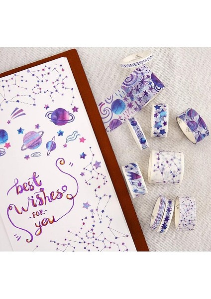 10 Yıldız Stili Altında Aşk Aşk Yıldızı Washi Bant Scrapbooking Deniz Maskeleme Bantları Dıy Sabit Hediye Için Sevgililer Dekor Okul Malzemeleri (Yurt Dışından)