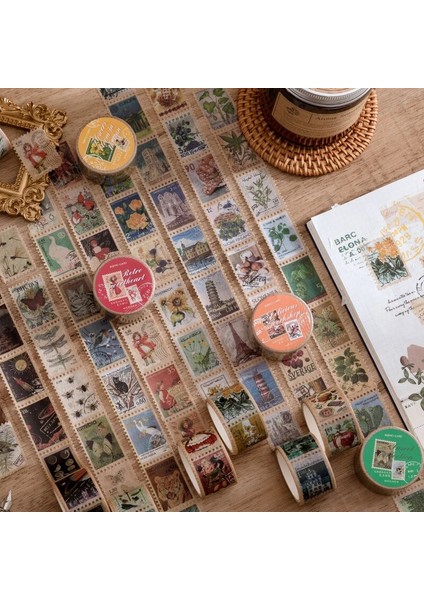 1-G Tarzı 25MM Geniş Posta Pulu Washi Bantlar Scrapbooking Için Dekoratif Çıkartmalar Dıy Sanatlar El Sanatları Albümü Takvimler (Yurt Dışından) fiyatları