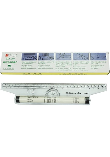 KX300-30CM Tarzı Kewen Plastik Çok Amaçlı Açı Paralel Cetvel 30 cm Evrensel Paralel Kaydırma Cetvel Haddeleme Itici Dengeleme Ölçeği Cetvel KX300 (Yurt Dışından)