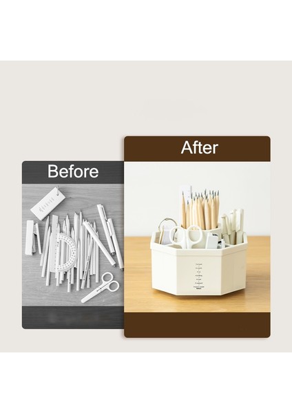 Kahve Tarzı Basit Modern Büyük Kapasiteli Ofis Masaüstü Depolama Sevimli Dönen Kozmetik Depolama Kovası Kalem Tutucu (Yurt Dışından) indirimleri