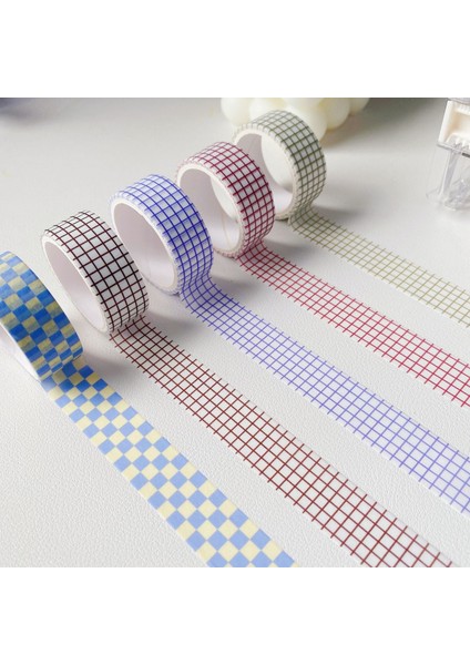 1 Adet C Tarzı 1 Adet Japonya Renk Temel Izgara Desen Dekorasyon Bandı Renkli Washi Maskeleme Bandı Yaratıcı Scrapbooking Kırtasiye Okul Malzemeleri (Yurt Dışından) fırsatları