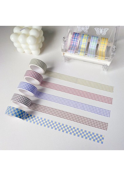 1 Adet C Tarzı 1 Adet Japonya Renk Temel Izgara Desen Dekorasyon Bandı Renkli Washi Maskeleme Bandı Yaratıcı Scrapbooking Kırtasiye Okul Malzemeleri (Yurt Dışından) indirimleri