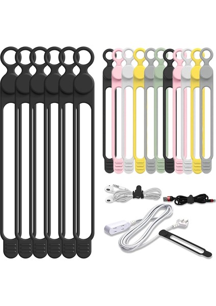 Sarı-1pcs Tarzı Sabitleme Kablo Bağı Yeniden Kullanılabilir Premium Ayarlanabilir Kordon Bağları Kulaklık Cep Telefonu Veri Hattı Kablosu Sarıcı Kulaklık Organizatör (Yurt Dışından)