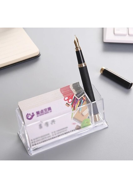 Tek Katmanlı Yuva Stili 2021 Yeni Şeffaf Masaüstü Kartvizitlik Yeri Kart Sahibinin Akrilik Plastik Şeffaf Masa Raf Kutusu Depolama Ekran Standı (Yurt Dışından)